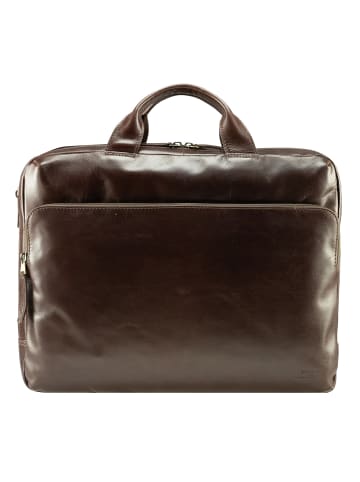 Jost Skagen Aktentasche Leder 40 cm Laptopfach in redbrown