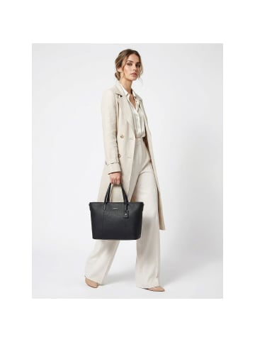 Lazarotti Bologna Leather Shopper Crossbody Tasche Leder 31 cm in black