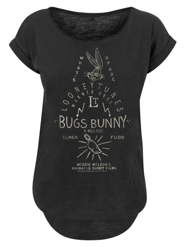 F4NT4STIC Long Cut T-Shirt Looney Tunes Bugs Bunny A Wild Hare in schwarz