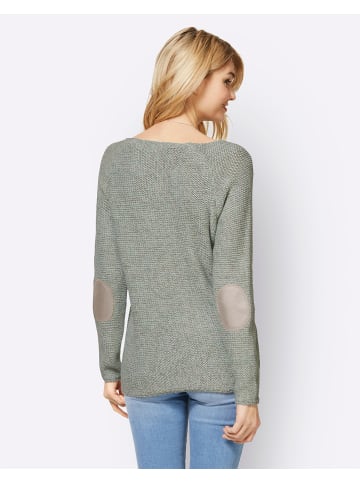 Heine Pullover in kalkmint-hellgrau-meliert