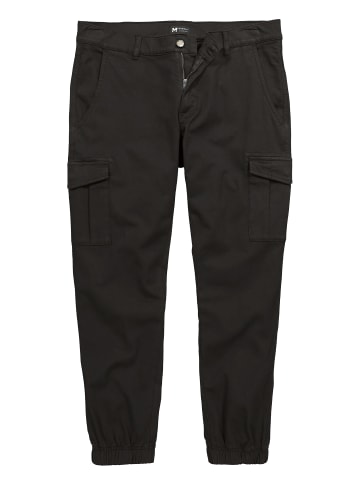 Men Plus Cargohose lang in schwarz