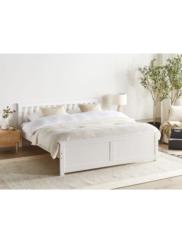 Beliani 3-tlg Doppelbett OLENDON in Weiß