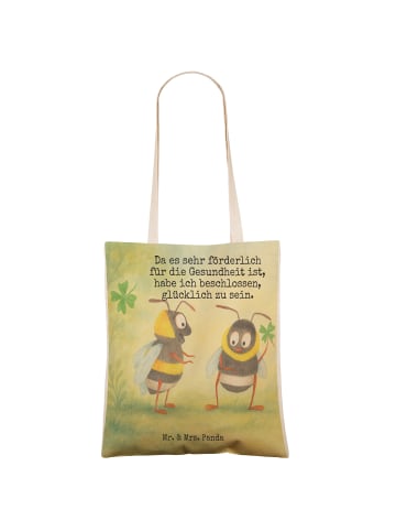 Mr. & Mrs. Panda Tüte Hummeln Kleeblatt Design mit Spruch in Weiß