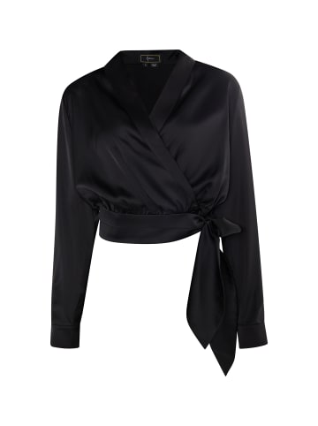 faina Wickelbluse Aus Satin in Schwarz