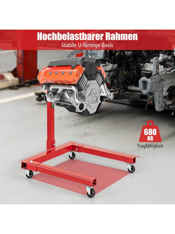 COSTWAY Motorheber 360° drehbar in Rot