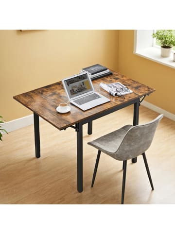 VASAGLE Esstisch Barnet in Vintagebraun - (B)120 x (H)78 x (T)76.2 cm