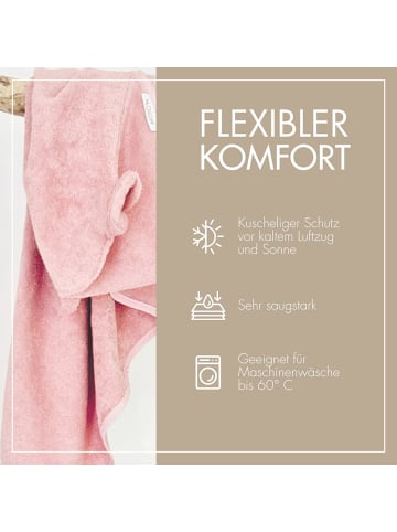 MOYO Baby Kapuzenhandtuch in Rosé - 75 x 75 cm