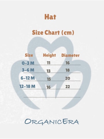OrganicEra Baby-Mütze in Aqua Melange
