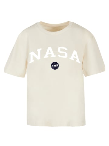 F4NT4STIC Ladies Everyday T-Shirt NASA Collegiate Logo in Whitesand