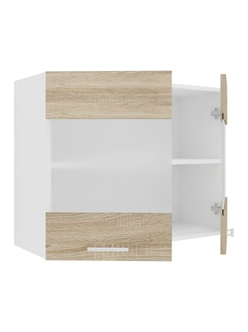 VCM  Küchenschrank B. 80 cm Hängeschrank Küche Esilo in Weiß / Sonoma-Eiche