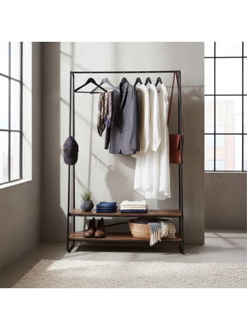 relaxdays Kleiderständer in Braun/ Schwarz - (B)100 x (H)160 x (T)45 cm