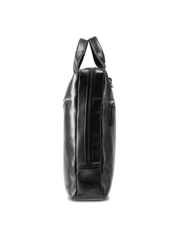 Jost Skagen Aktentasche Leder 38 cm Laptopfach black