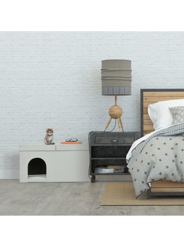 Katzenhöhle in Beige - (B)74,5 x (H)38,5 x (T)37 cm