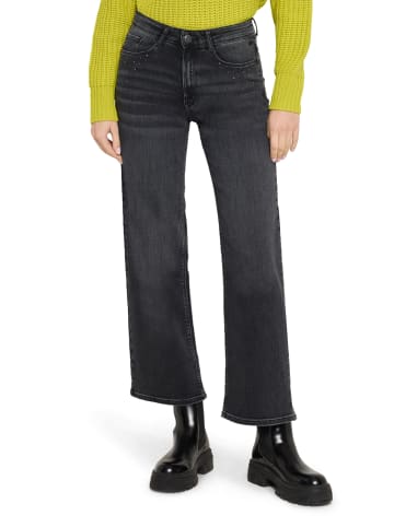 BETTY & CO High Waisted-Jeans mit Strass in Black Denim