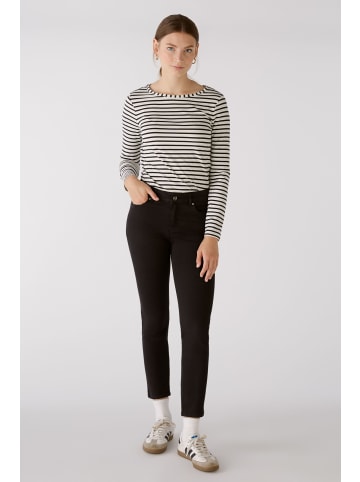 Oui Langarmshirt SUMIKO in black offwhite