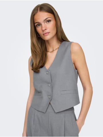 JACQUELINE de YONG Anzugweste mit Knopfleiste und Taschen in Grau
