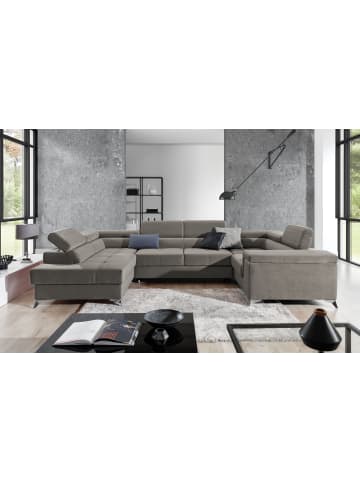 MF Design Tiya Recamiere Links in Grau -  (L) 342 x (B) 342 x (H) 88 cm