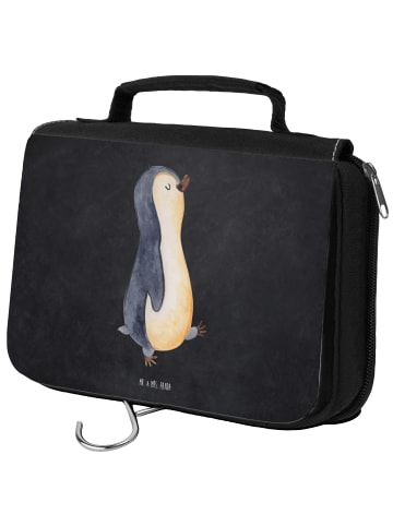 Mr. & Mrs. Panda Kulturtasche Pinguin mHerzieren ohne Spruch in Kreidetafel
