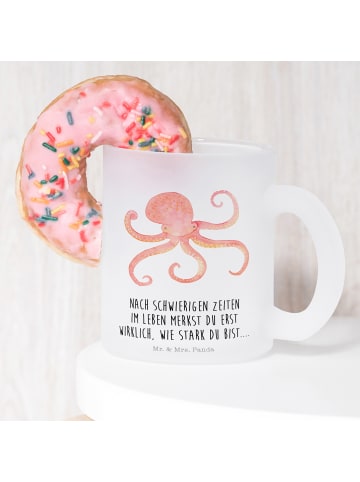 Mr. & Mrs. Panda Tee Tasse Tintenfisch mit Spruch in Transparent