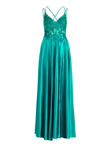 Vera Mont Abendkleid mit Placement in Jewel Green