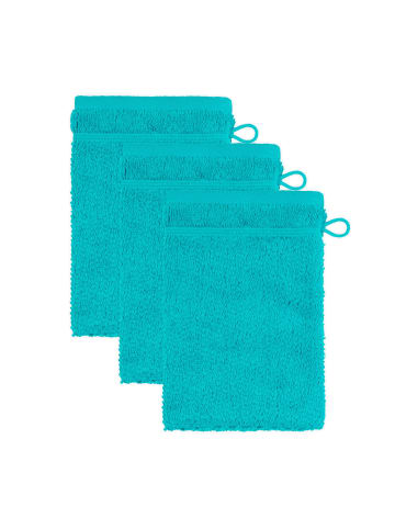 Möve for Frottana Waschhandschuh Pearl 3er Pack in ocean