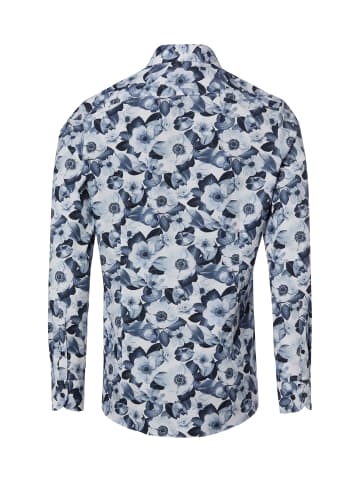 OLYMP  Hemd in marine weiß