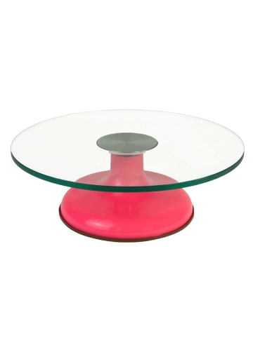 Intirilife Kuchenplatte drehbarer Tortenständer 30x10 cm in Rosa