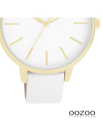 Oozoo Analog-Armbanduhr Oozoo Timepieces weiß groß (ca. 42mm)