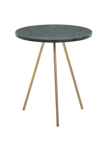 FineBuy Beistelltisch in Grün / Marmor / 38x38x44