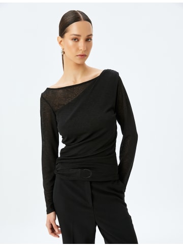 KOTON T-shirt in Schwarz