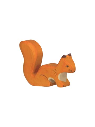 Holztiger Eichhörnchen aus Holz - stehend, orange - ab 3 Jahren