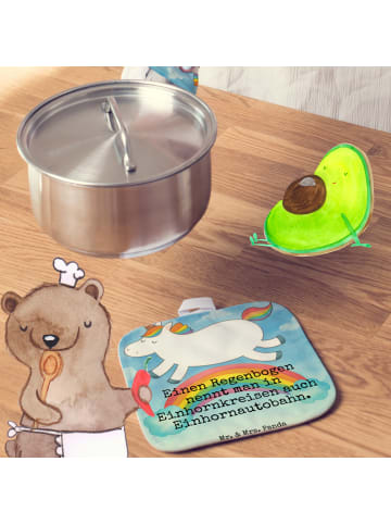 Mr. & Mrs. Panda Topfuntersetzer Einhorn Regenbogen Design mit S... in Weiß