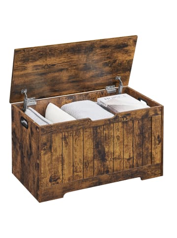VASAGLE Sitzbank Helan-old in Braun - (B)76 x (H)48 x (T)40 cm