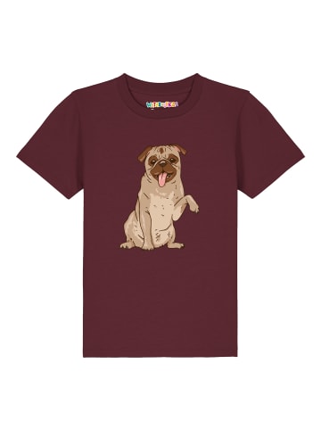 wat? Apparel T-Shirt Mops in Weinrot