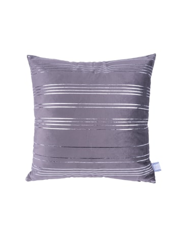 Kayoom Dekokissen & Decke - Tagesdecke Prisma 525 2er-Set in graphit - silber