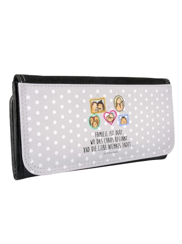 Mr. & Mrs. Panda Portmonee Igel Familie mit Spruch in Grau Pastell