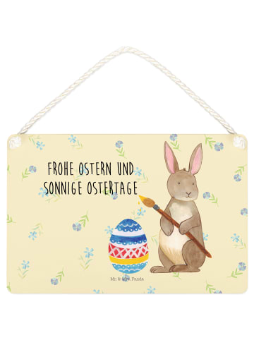 Mr. & Mrs. Panda Schild Hase Eier Malen mit Spruch in Blumig