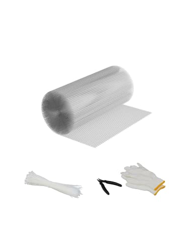 relaxdays Volierendraht in Silber - (B)10 x (H)0,5 m
