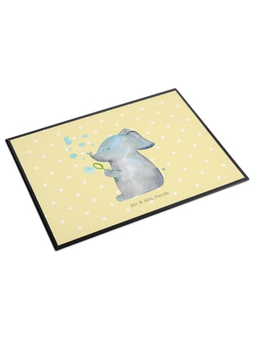 Mr. & Mrs. Panda Schreibunterlage Elefant Seifenblasen ohne Spruch in Gelb Pastell