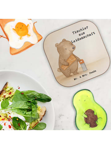 Mr. & Mrs. Panda Untersetzer für Gläser Tischler Leidenschaft De... in Weiß