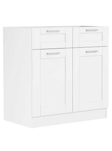 VCM  Küchenschrank 80 cm Unterschrank Schublade Colura in Weiß