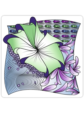 Buntpapierfabrik Ludwig Bähr Künstler-Aquarellkarton Zentangle Kacheln blanko Quadrat Packung mit 2...