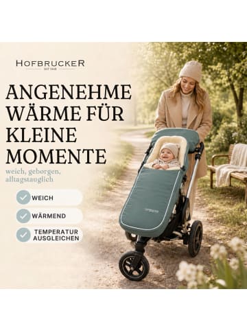 Hofbrucker Lammfell-Fußsack Polaris Limited Edition in Lindgrün