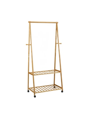relaxdays Kleiderständer in Natur - (H)166 cm