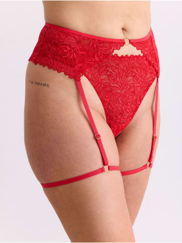 Erlich Textil  Dreamy Lace Gürtel aus nachhaltiger Spitze - perfekte Passform in chilirot