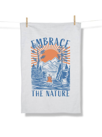 GreenBomb Tea Towel Embrace Nature in Weiß