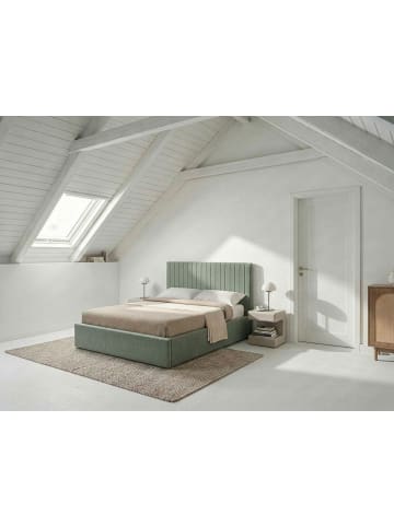 Beliani 2-tlg Doppelbett VION in Grün