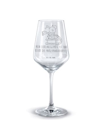Mr. & Mrs. Panda glas für rotwein Smörle Rodeln mit Spruch in Transparent