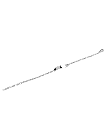 Adeliás Damen Armband aus Edelstahl 18 cm in silber