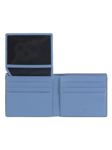 DuDu Up! Geldbörse RFID Schutz Leder 10.5 cm in black-pastel blue